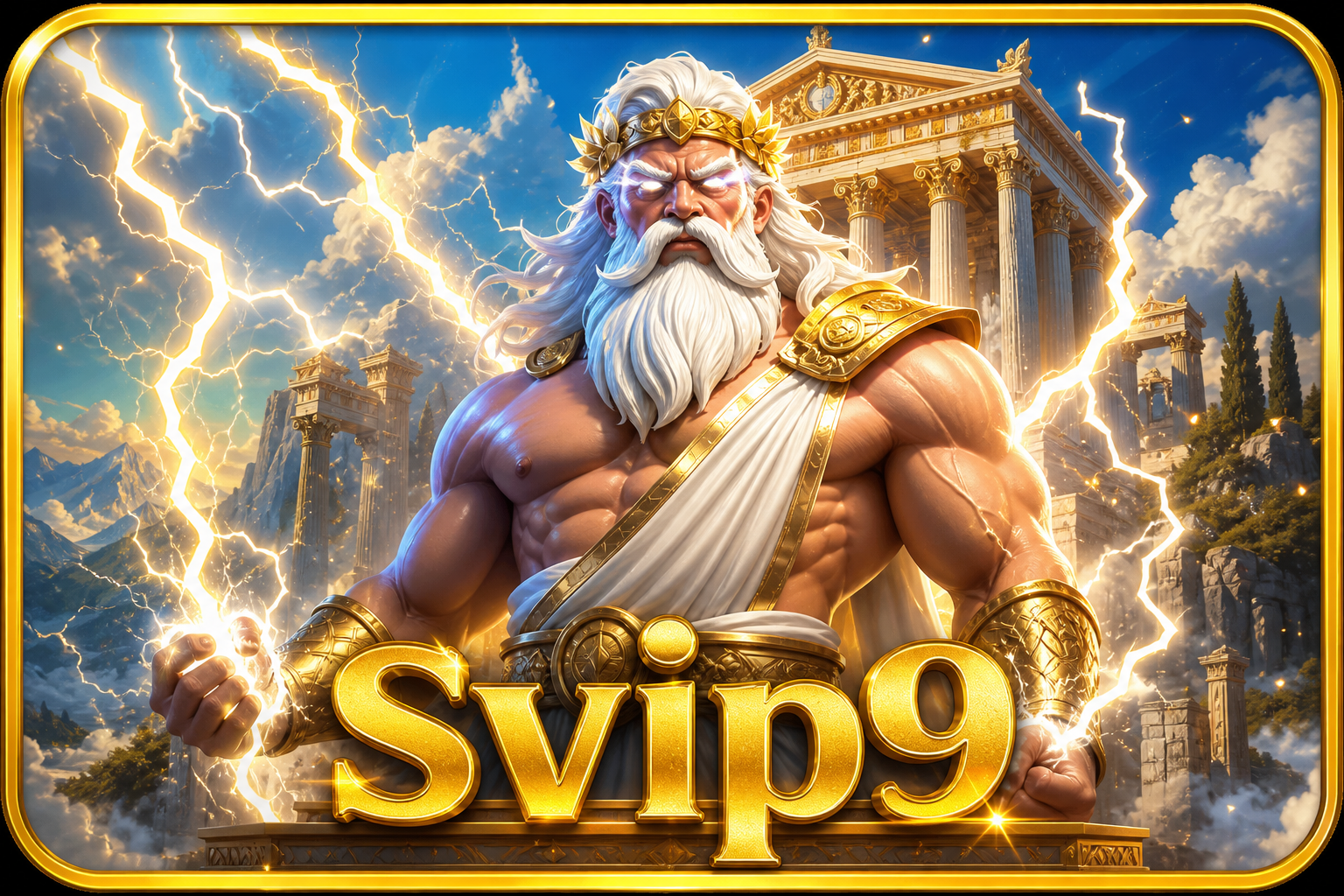 SVIP9: Zeus ikat emas, kuil, teks Svip9.